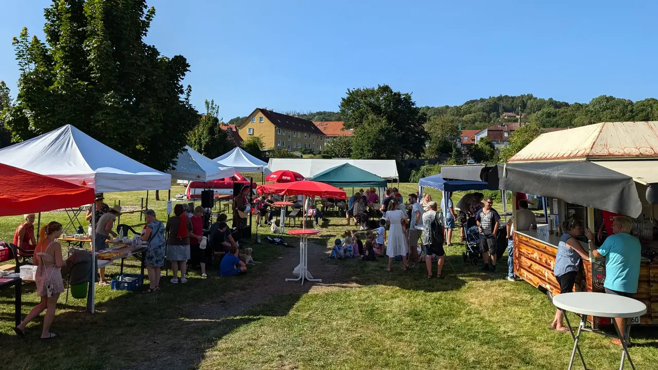 Menschenmenge auf dem Dammwiesenfest 2024